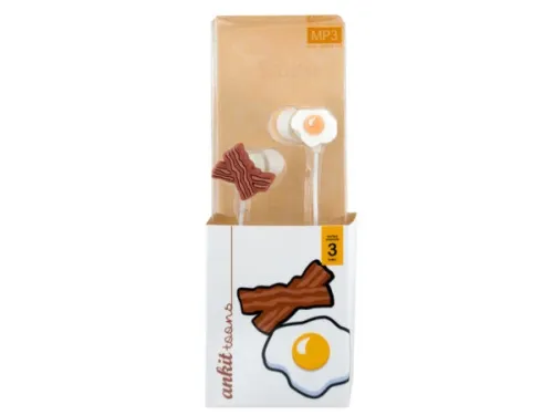 Kole Imports - EL923 - Bacon &amp; Eggs Earbuds