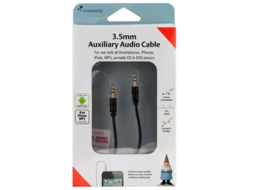 Kole Imports - EL924 - Travelocity 3.5mm Auxiliary Audio Cable