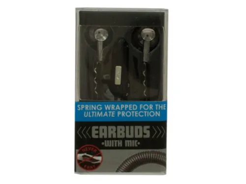 Kole Imports - EN061 - Spring Wrapped Earbuds