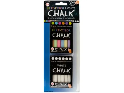 Kole Imports - GM821 - Multi-color &amp; White Chalk Set
