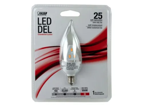 Kole Imports - HD092 - Feit Electric Led Clear Bent Tip Light Bulb