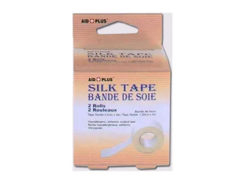 Kole Imports - HS711 - 2 Rolls Hypoallergenic Silk Tape 1 In And 1/2 In