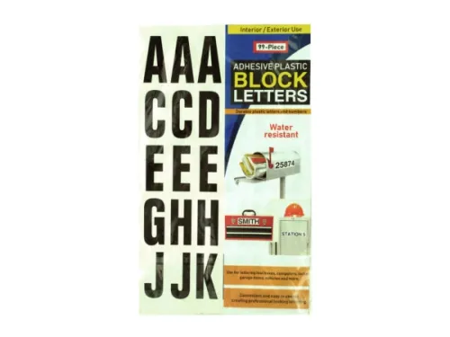 Kole Imports - MA105 - Adhesive Plastic Block Letters