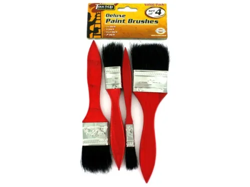 Kole Imports - MM038 - 4 Pack Deluxe Paint Brushes