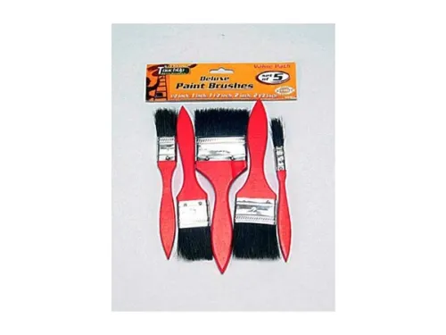 Kole Imports - MS002 - 5 Pack Deluxe Paint Brushes