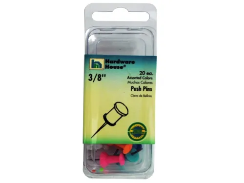 Kole Imports - MT625 - Pastel Colored Push Pins, Pack Of 30
