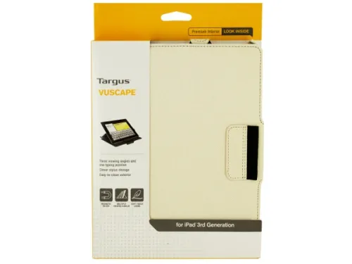 Kole Imports - OL345 - Targus Vuscape Bone White Tablet Viewing Case