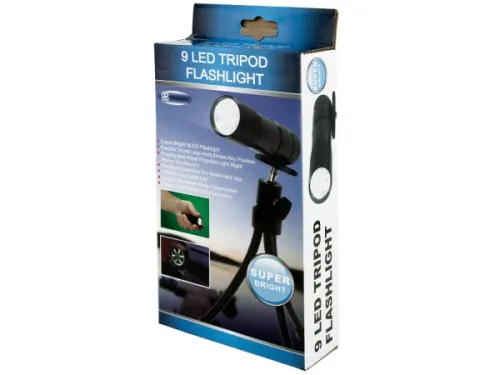 Kole Imports - OL659 - 9 Led Tripod Flashlight
