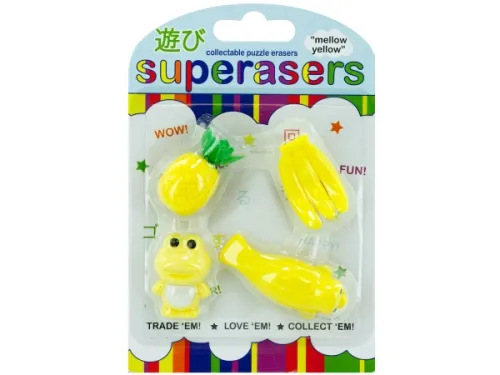 Kole Imports - OP515 - Mellow Yellow Erasers
