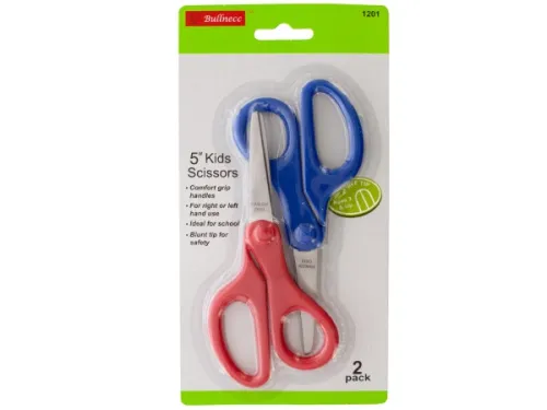 Kole Imports - OP658 - Kids Blunt Tip Stainless Steel Scissors Set