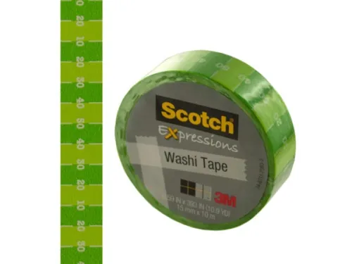 Kole Imports - OP779 - Scotch Expressions Yard Line Washi Tape