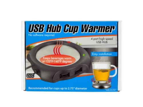 Kole Imports - OS032 - 4 Port Usb Hub Cup Warmer