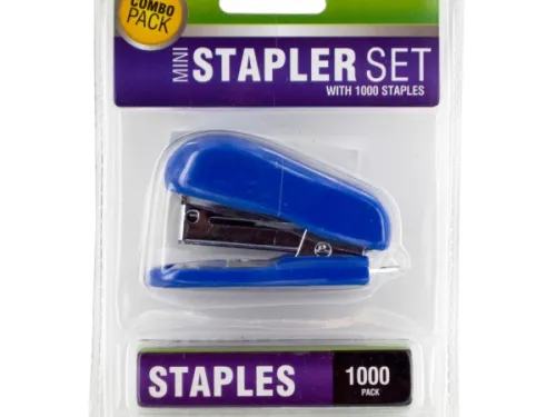 Kole Imports - OS116 - Mini Stapler &amp; Staples Set