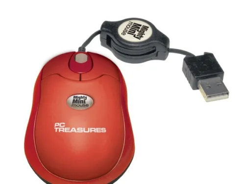 Kole Imports - OS532 - Red Retractable Mini Mouse