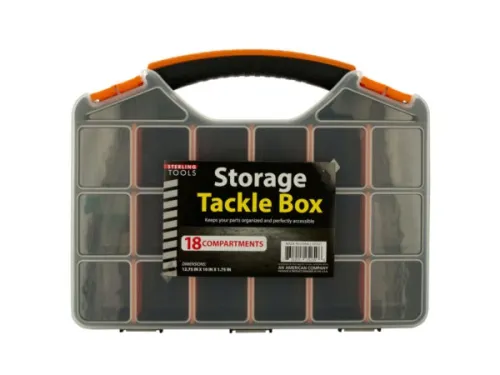 Kole Imports - OT021 - Storage Tackle Box With 18 Compartments