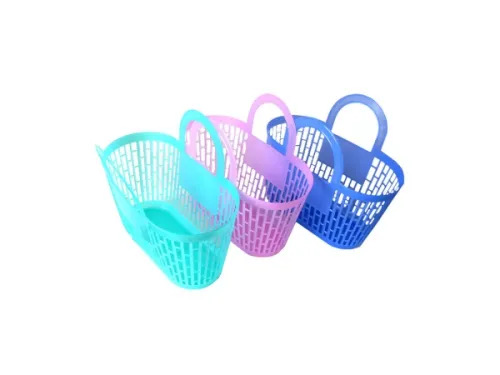 Kole Imports - UU367 - Plastic Storage Basket In Pastel Colors