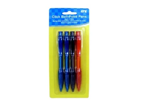 Kole Imports - From: UU529 To: UU530 - Ballpoint Pens, Pack Of 4