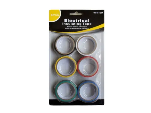 Kole Imports - UU596 - Electrical Tape, Assorted Colors, Pack Of 6
