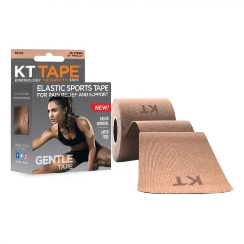 Kt Health - KT Tape - 9021267 - KT Gentle Cotton Kinesiology Tape, 20 pre-cut strips that are 2" x 10".