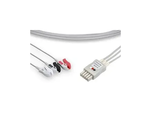 Cables and Sensors - LDT3-90P0 - ECG Leadwire, 3 Leads Pinch/Grabber, Mindray > Datascope Compatible w/ OEM: 0012-00-1514-05, 0012-00-1514-06, LW-3910S29/3A, 0012-00-1514-04 (DROP SHIP ONLY) (Freight Terms are Prepaid & Added to Invoice - Contact Vendor f