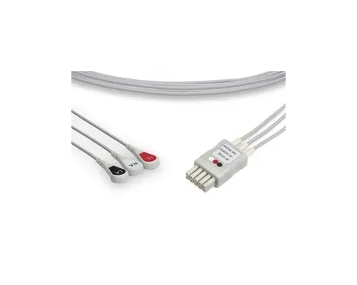 Cables and Sensors - LDT3-90S0 - ECG Leadwire, 3 Leads Snap, Mindray > Datascope Compatible w/ OEM: 0012-00-1503-04, 0012-00-1503-05, 0012-00-1503-06, LW-2910S29/3A (DROP SHIP ONLY) (Freight Terms are Prepaid & Added to Invoice - Contact Vendor for Specif