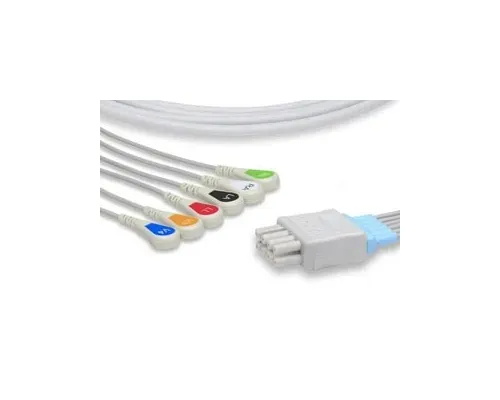Cables and Sensors - LKB6-90S0 - ECG Leadwire, 6 Leads Snap, Nihon Kohden Compatible w/ OEM: BR-916P, K915, BR-916PA, K915A, LDW-06AF-29AN-0000, LW-28100MX/6A (DROP SHIP ONLY) (Freight Terms are Prepaid & Added to Invoice - Contact Vendor for Specifics)