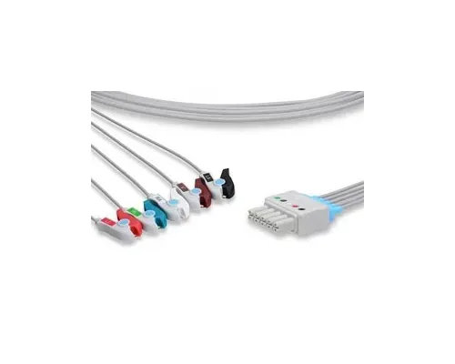 Cables and Sensors - LM5-90P0 - ECG Leadwire, 5 Leads Pinch/Grabber, Draeger Compatible w/ OEM: 5956359, MP03414, CMO-07FT-5NAB (DROP SHIP ONLY) (Freight Terms are Prepaid & Added to Invoice - Contact Vendor for Specifics)