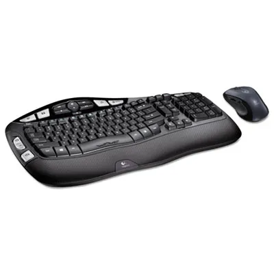 Logitech - LOG920002555 - Mk550 Wireless Wave Keyboard + Mouse Combo, 2.4 Ghz Frequency/30 Ft Wireless Range, Black