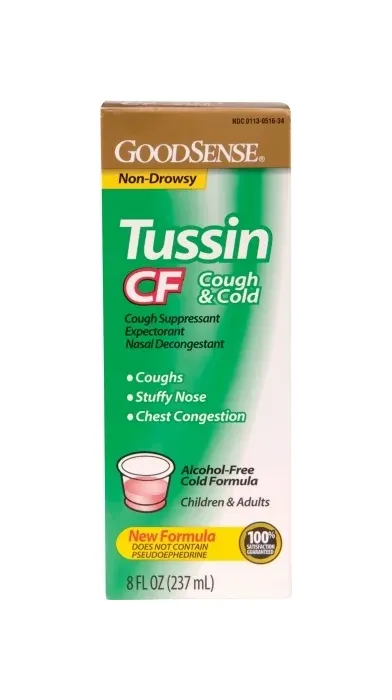 Geiss Destin & Dunn - LP14792 - Tussin CF Cough and Cold Syrup, 8 oz.
