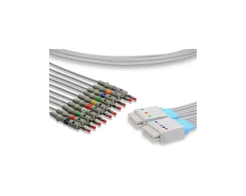 Cables and Sensors - LQ10-LB0 - EKG Leadwire, 10 Leads Banana, GE Healthcare > Marquette Compatible w/ OEM: 38401816, 38401817 (DROP SHIP ONLY) (Freight Terms are Prepaid & Added to Invoice - Contact Vendor for Specifics)