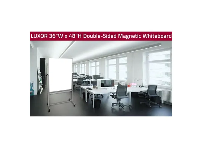Luxor - From: MB3648WW To: MB9640WW - Magnetic Whiteboard, Double Sided, 36"W x 48"H (DROP SHIP ONLY)