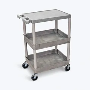 Luxor - TC111-G - Tub Cart, Three Shelves Heavy Duty Casters (2 with Locking Brakes), Maximum Weight Capacity 400lbs, Assembly Requi (DROP SHIP ONLY)