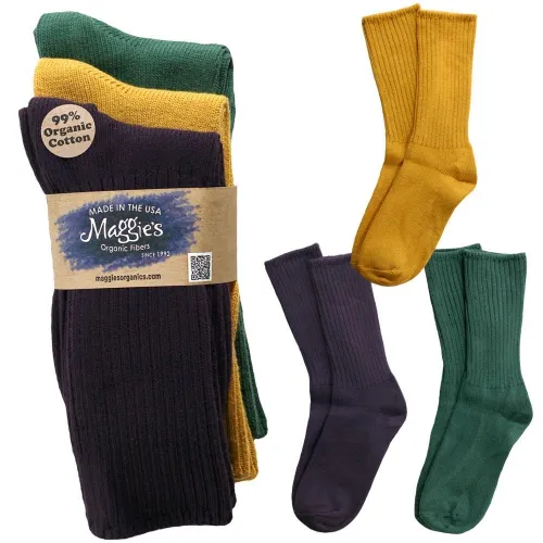 Maggie's Functional Organics - From: 220888 To: 220889 - Crew Socks  Tri Packs