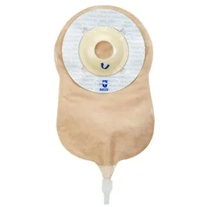 Marlen - UltraLite - 77068 - UltraLite One Piece Urostomy Pouch with Skin Shield Barrier Convex, 1-5/8" Opening Transparent.  Cloth-Like Comfort Cover on Body Side, Transparent on Outer Side.