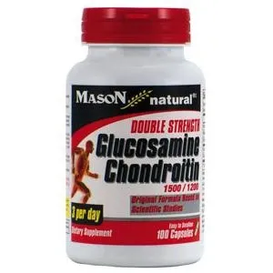 Mason Vitamins - From: 1303-100 To: 1303-180 - Glucosamine Chrondroitin Double Strength 1500/1200 3/Day Capsules
