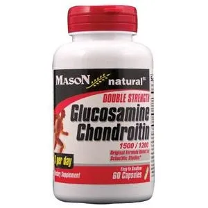 Mason Vitamins - 1303-60 - Glucosamine Chondroitin Double Strength 1500/1200 3/Day Capsules, 60 Count.