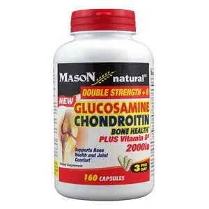 Mason Vitamins - 1585-160 - Glucosamine Chondroitin Plus Vitamin D3 2000IU Capsules, 160 Count.