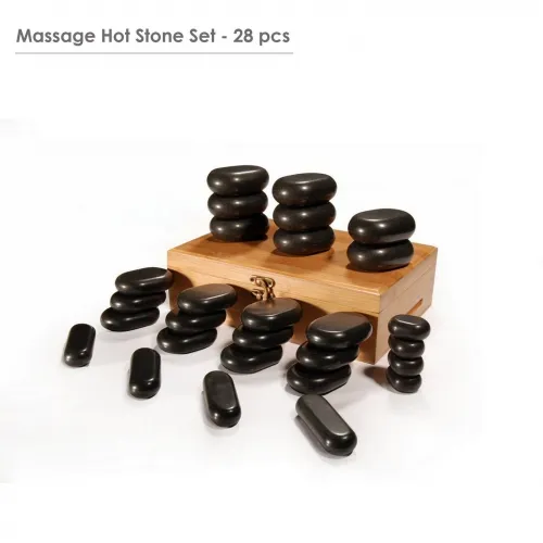 Master Massage - DBHSSET28 - Deluxe Basalt Hot Stone Set