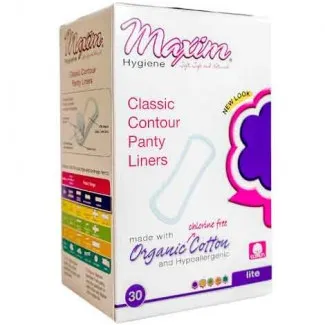 Maxim Hygiene Natural Classic Contour Pads, Regular, 16 count