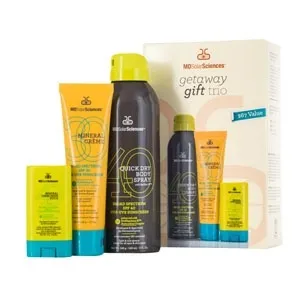 MD Solar Sciences - 4000006 - Getaway Gift Trio, Quick Dry Body Spray, Mineral Sunscreen Stick, Mineral Crme