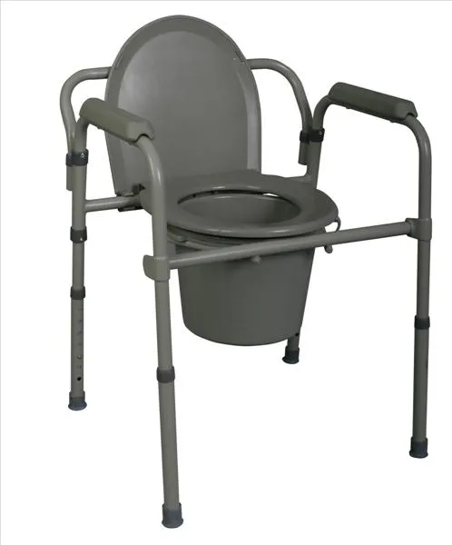 Medline - From: MDS89664 To: MDS89664ELMB - Steel Elongated Bedside Commode