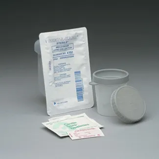 Medegen Medical - 4141A - Mid-Stream Catch Kit Includes: Funnel, Specimen Container & Label, Package Tray, & (3) BZK Antiseptic Towelettes, Instructions, Sterile