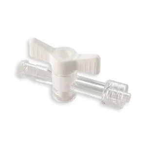 Cardinal Health - Med - 2C6204 - Large, 4-way bore stopcock, with rotating male luer lock adapter. Non-PVC and non-DEHP.