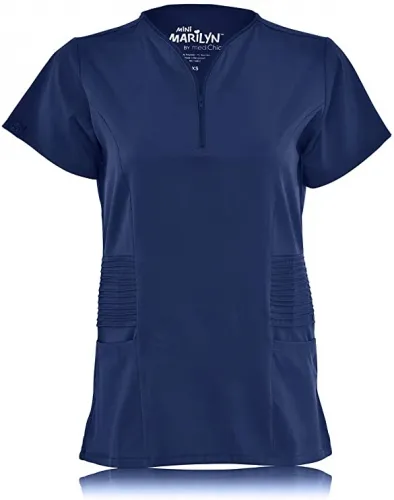 MediChic - From: MC4130-BK-L To: MC4130-NV-S - Zip Front Top