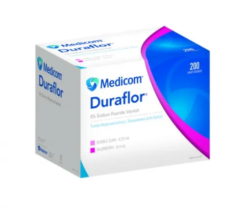 Medicom - 1011-BG200 - Sodium Fluoride Varnish, Bubble Gum, 0.25mL Unit Dose (Rx), 200/bx