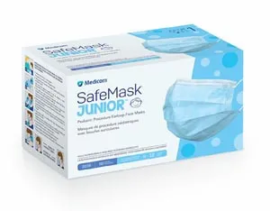Medicom - 2035 - SafeMask Junior Earloop Face Mask ASTM L1 Blue 50-bx 10 bx-cs -Not Available for sale into Canada-
