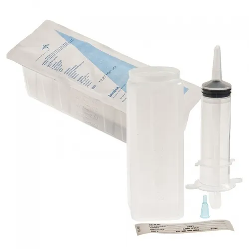 Medline Industries - DYNC7061 - Feeding tray, 60 cc piston syringe, graduated container.