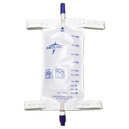 Medline - DYND12575 - Leg Bag with Twist Valve, Comfort Straps and Extension Tubing