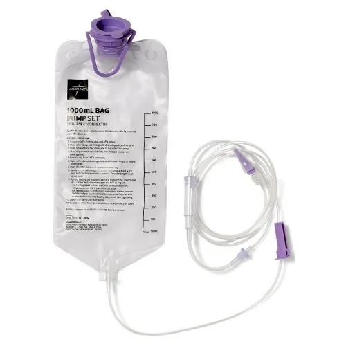 Medline - ENFIT70555 - Industries EntraFlo H20 Nutritional Delivery System 1000 mL Water Bag with Enfit Connector.