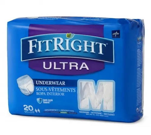 Medline - From: FIT23005AZ To: FITBASICXLGZ  FitRight Ultra Protective Underwear